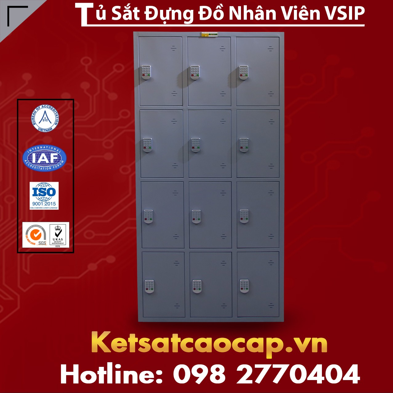 Tủ Locker Khoá Điện Tử Tiện dụng, Dễ Dàng, Thuận Tiện Free Giao Hang